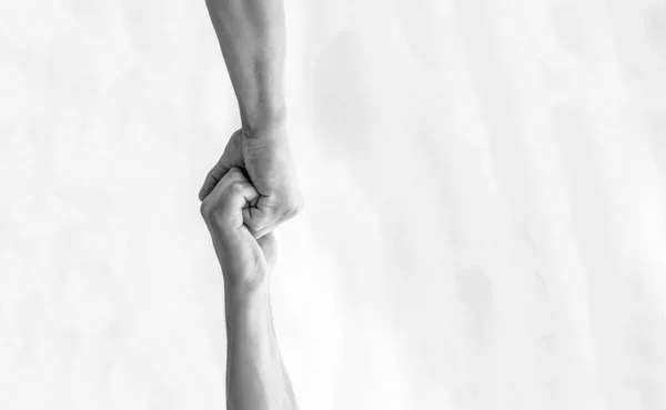 Zwei Hände Helfender Arm Eines Freundes Teamwork Die Helfende Hand — Stockfoto