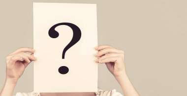 Question mark. Anonymous, woman question incognita Anonymous woman