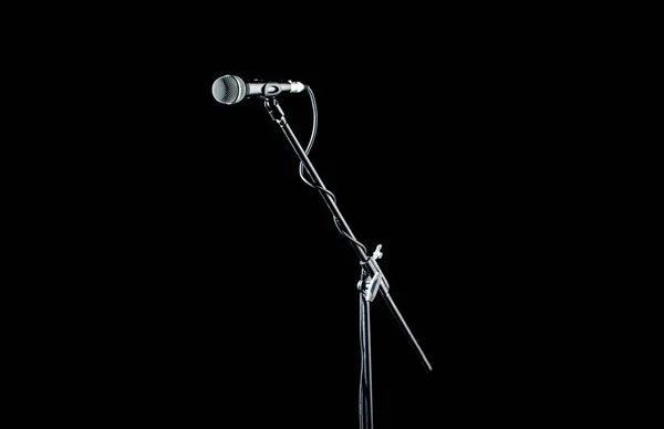 Vocal Audio Mic Black Background Singer Karaokes Microphones Live Music — Stockfoto