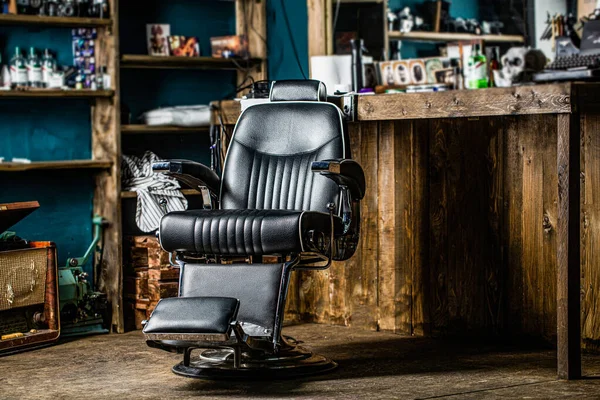 Barber Shop Chair Barbershop Armchair Modern Hairdresser Hair Salon Barber — Stock Photo, Image