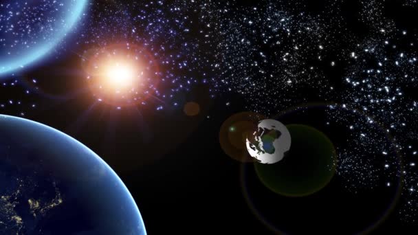 3d globe neige tomber contre la carte du monde 