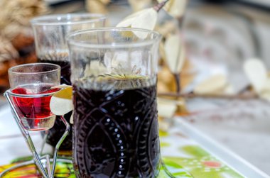 Soğuk içecek şarap cam arka plan