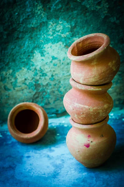 Abstract earthen pots background — Stock Photo, Image