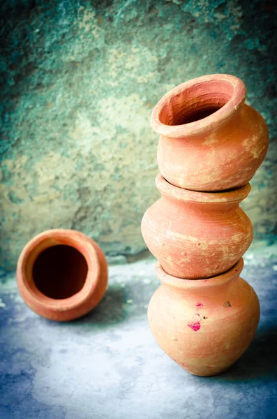 Abstract earthen pots background — Stock Photo, Image