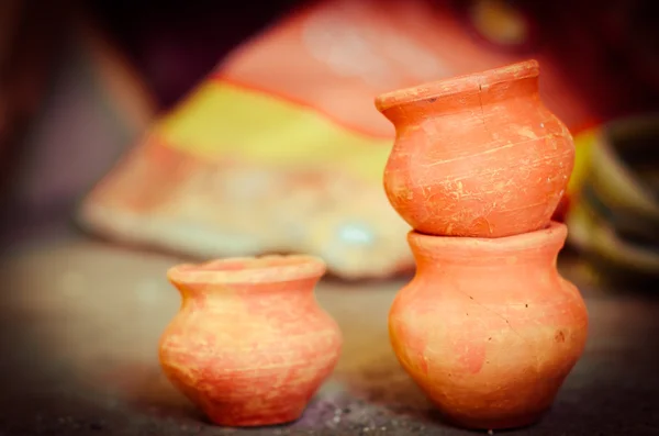 Abstract earthen pots background — Stock Photo, Image