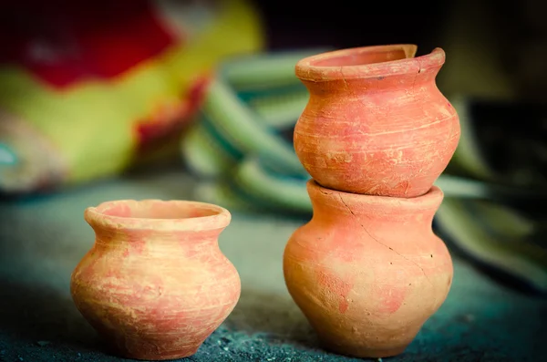 Abstract earthen pots background — Stock Photo, Image