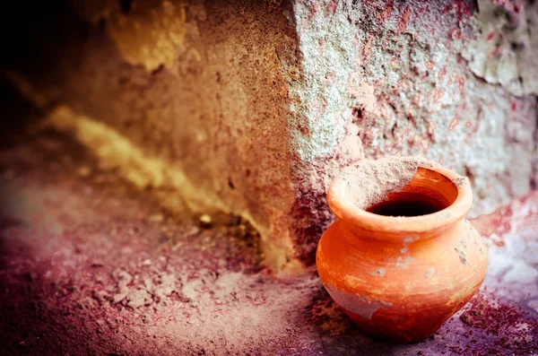 Abstract earthen pots background — Stock Photo, Image