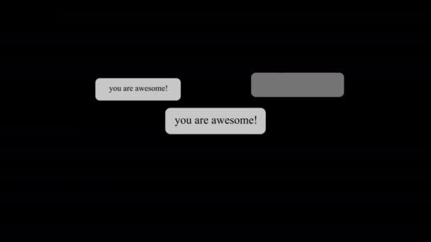 Comments Messages Notification Pop You Awesome Multiple Comments Coming Black — Wideo stockowe