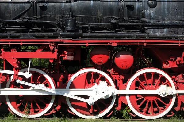 Räder der Dampflokomotive — Stockfoto