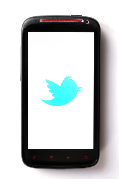 Twitter phone — Stock Photo, Image