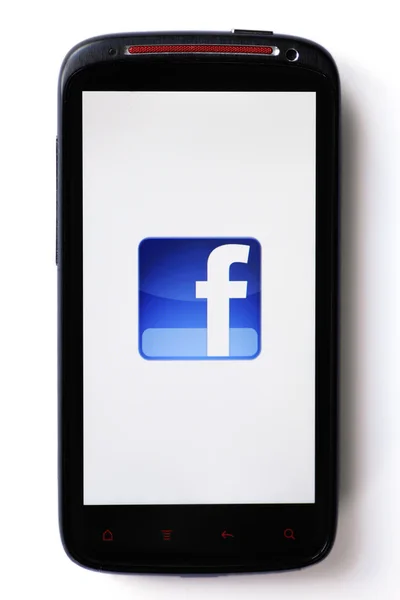 Facebook telefon — Stock fotografie