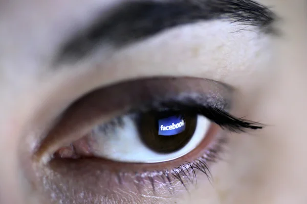 Facebook oog — Stockfoto