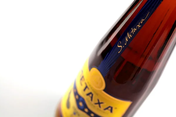 Metaxa bottle detail — Stock Photo, Image