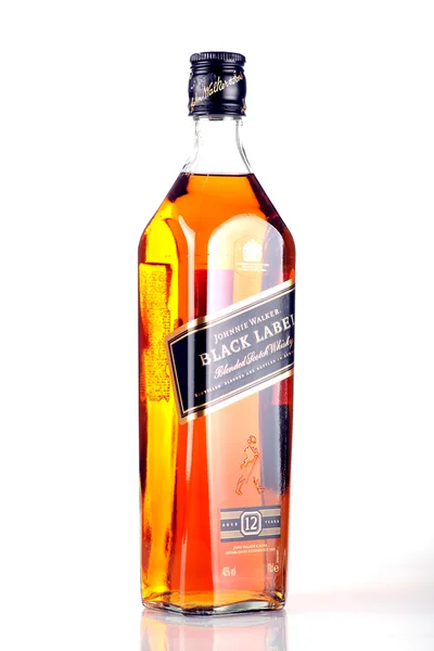 Johnnie Walker black label whiskey — Stock Photo, Image