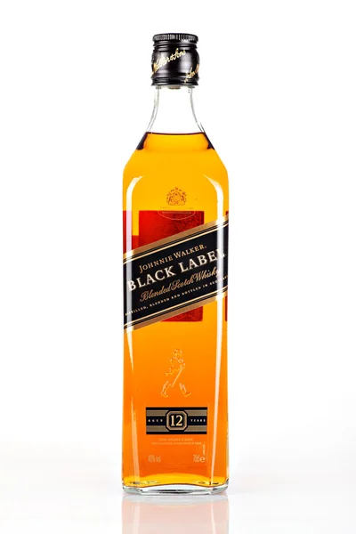 Johnnie walker siyah etiket viski — Stok fotoğraf