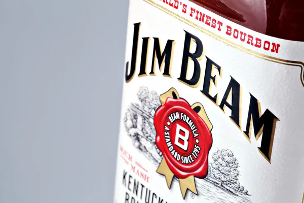 Jim beam burbon viski şişesi — Stok fotoğraf