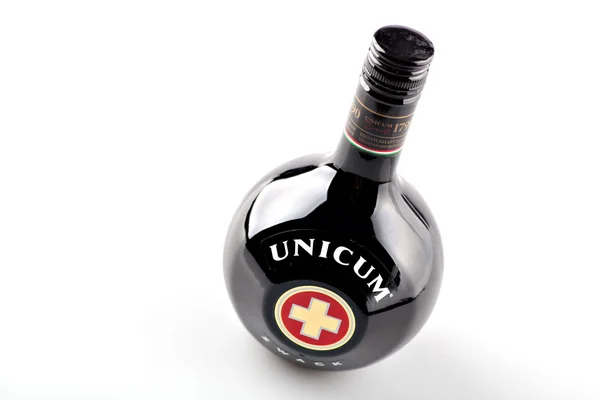 Unicum 瓶详细 — 图库照片