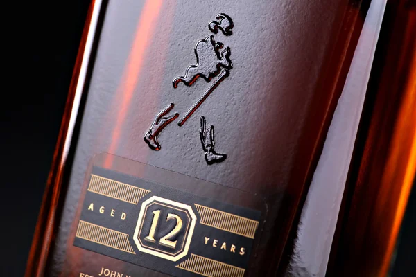 强尼沃克黑色标签威士忌 — 图库照片