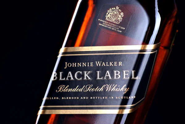 Johnnie Walker black label whiskey — Stock Photo, Image