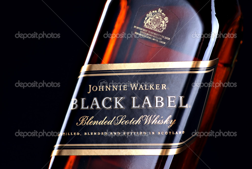 Johnnie Walker black label whiskey Stock Editorial Photo © bizoon