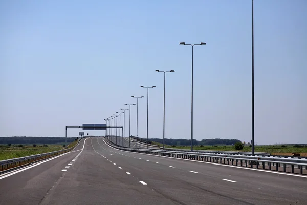 Auto-estrada recém-construída — Fotografia de Stock