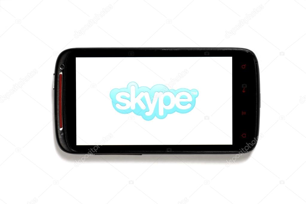Bucharest, Romania - June 23, 2012: Android smartphone with the Skype logo displayed on the screen using a picture viewing software. Skype is a voice-over-Internet Protocol service and software application created in 2003.