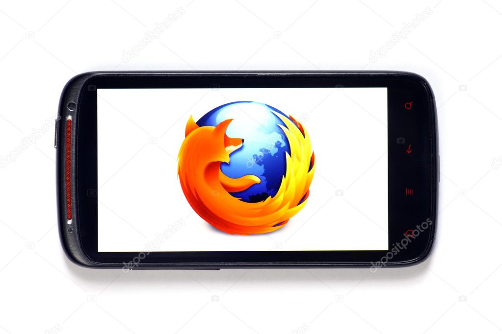 Bucharest, Romania - June 23, 2012: Android smartphone with the Firefox logo displayed on the screen using a picture viewing software. Mozilla Firefox is a free and open source web browser developed by Mozilla Corporation.