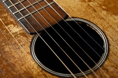 eski gitar detay