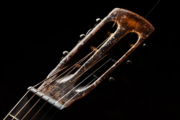 Detalhe da guitarra antiga — Fotografia de Stock