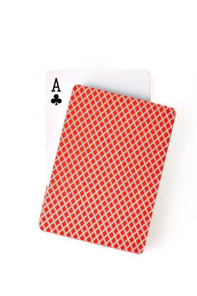 Ace of clubs — Stock Photo, Image