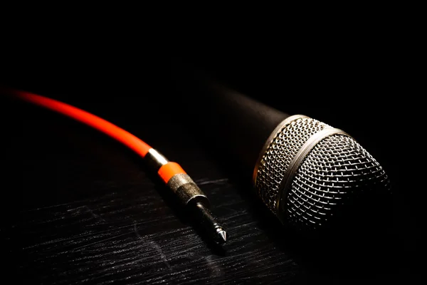 Microphone and whire — Stock Photo, Image