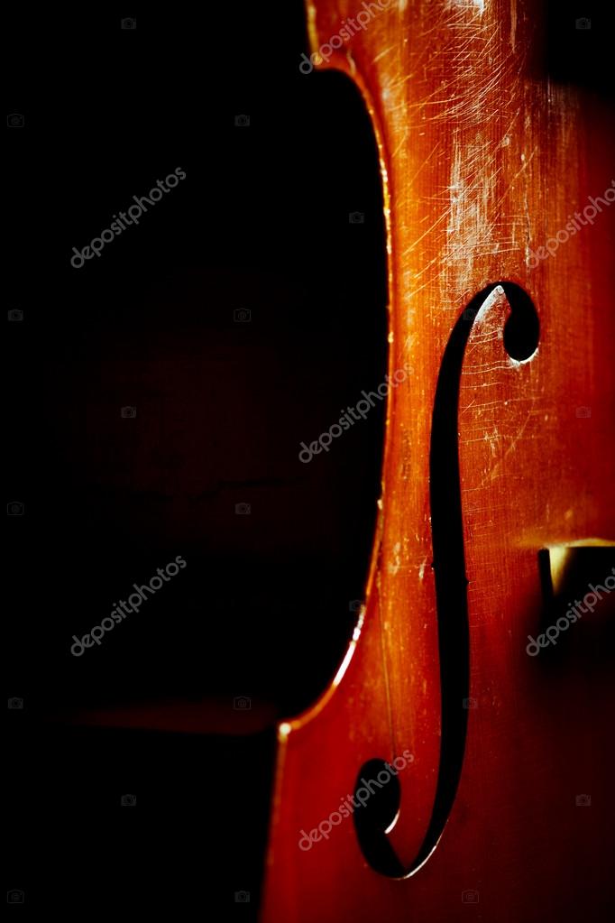 Vintage double bass Stock Photo by 19827073