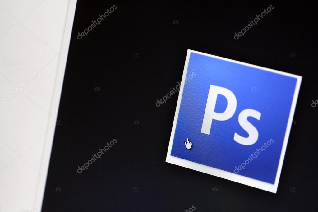 Bucharest, Romania - March 9, 2013: Adobe Photoshop logo is displayed on a computer screen. Adobe Photoshop is a program for graphics editing produced by Adobe Systems.