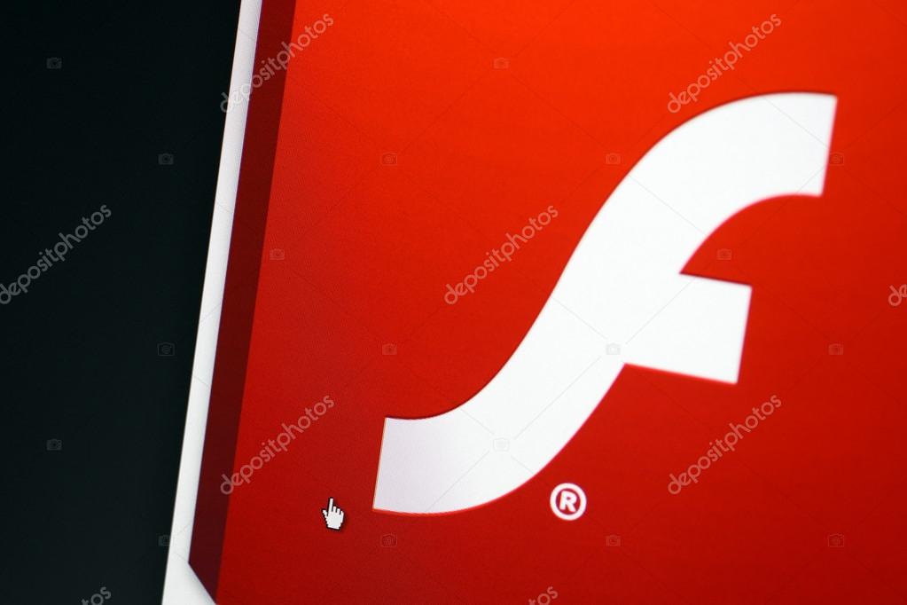 Bucharest, Romania - March 9, 2013: Adobe Flash logo is displayed on a computer screen. Adobe Flash is a multimedia and software platformby Adobe Systems.