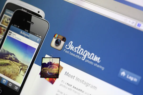 Instagram website — Stock Photo, Image