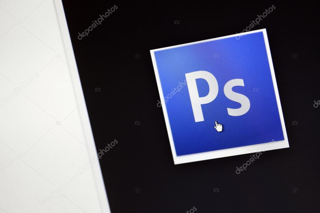 Bucharest, Romania - March 9, 2013: Adobe Photoshop logo is displayed on a computer screen. Adobe Photoshop is a program for graphics editing produced by Adobe Systems.
