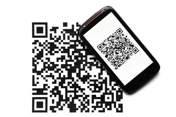 Мобильный сканер QR-кода — стоковое фото