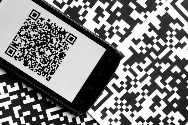 QR code mobiele scanner — Stockfoto