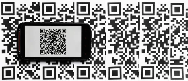 QR código scanner móvel — Fotografia de Stock