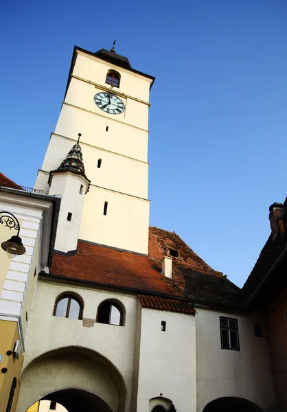 Clock Tower in Sibiu — Stock Photo, Image