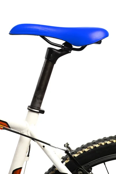 Blue bicycle saddle — Stock Photo, Image