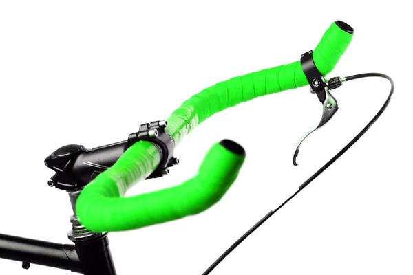 Manubrio bicicletta verde — Foto Stock