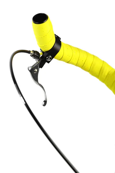 Kierownica rowerowa żółty — Zdjęcie stockowe