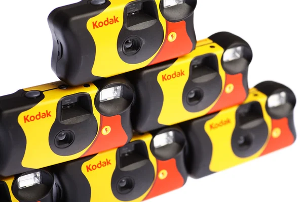 Kodak câmera descartável — Fotografia de Stock