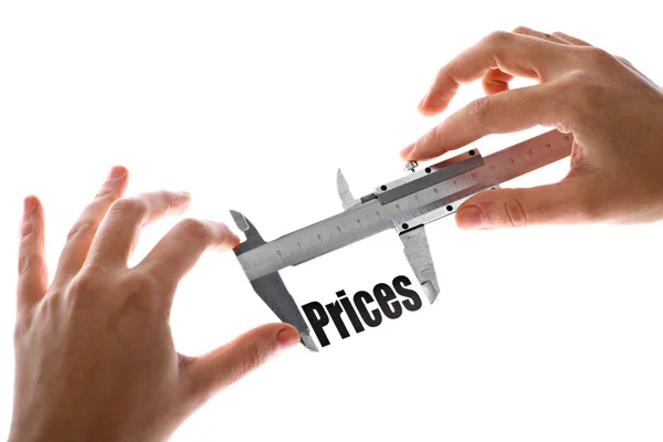 The size of our prices — Stock Photo, Image