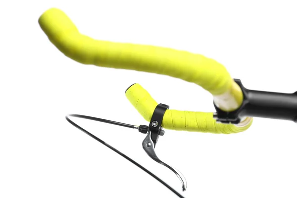 Yellow bicycle handlebar — Stock Photo, Image
