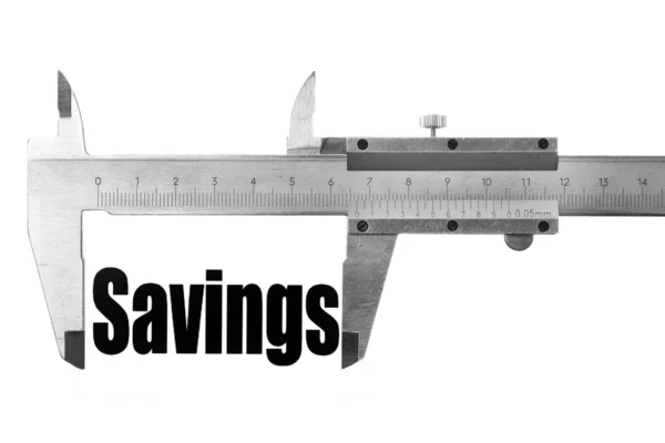 Måling af vores besparelser - Stock-foto