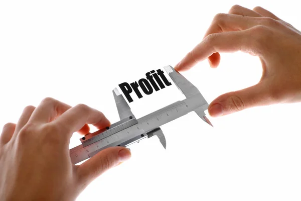 Measuring profit — Stock Photo, Image