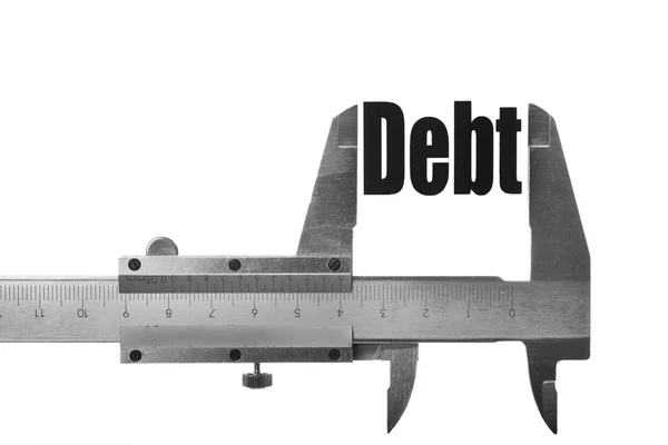 Measuring debt — Stock Photo, Image