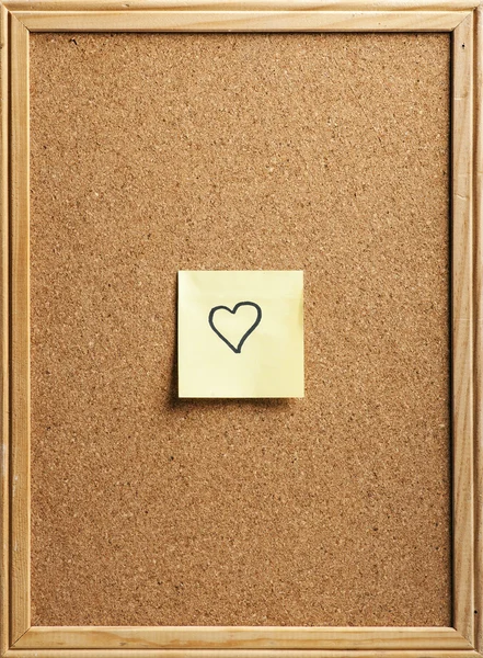 Heart-shaped note — Stock Photo, Image